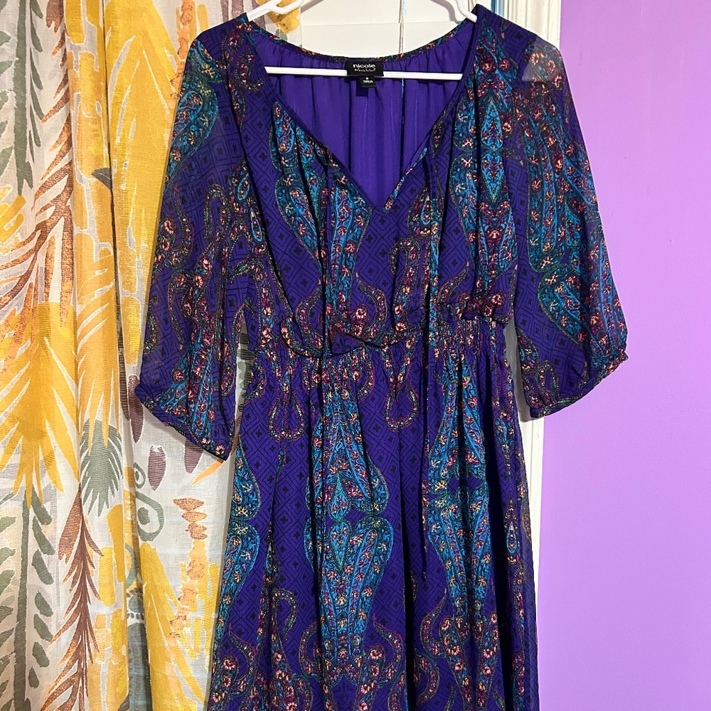 Paisley Print Dress